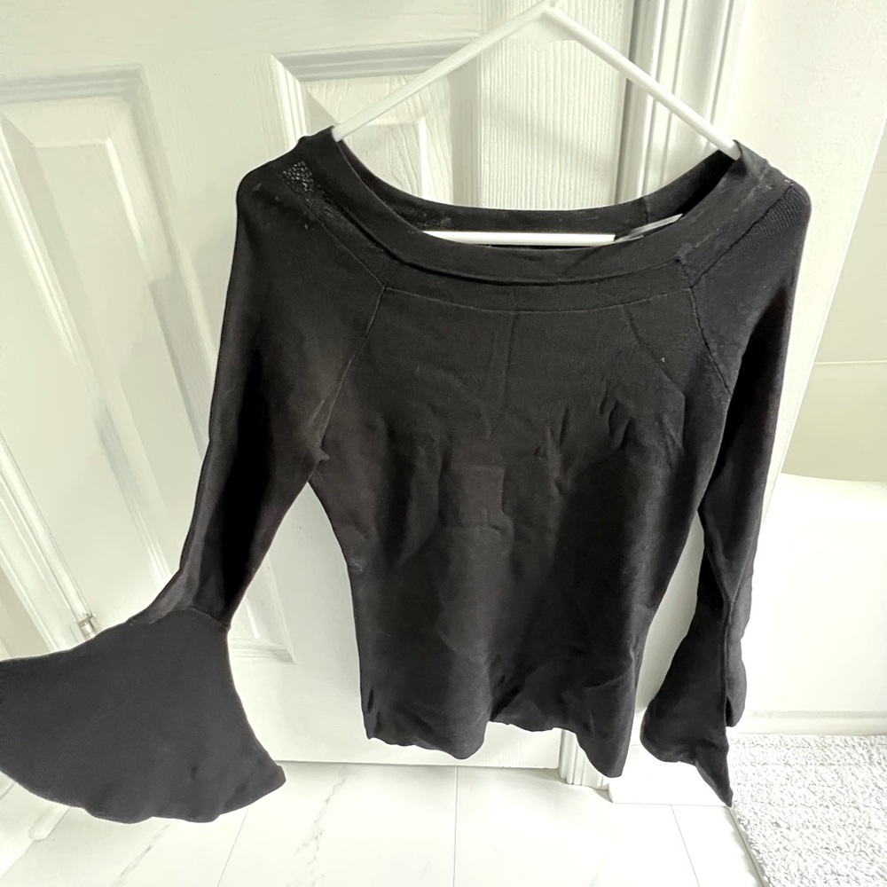 INC wide shoulder bell sleeves top - size medium
